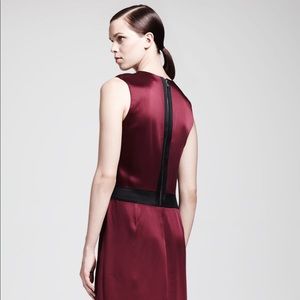 Helmut Lang Satin Drape Cocktail Dress